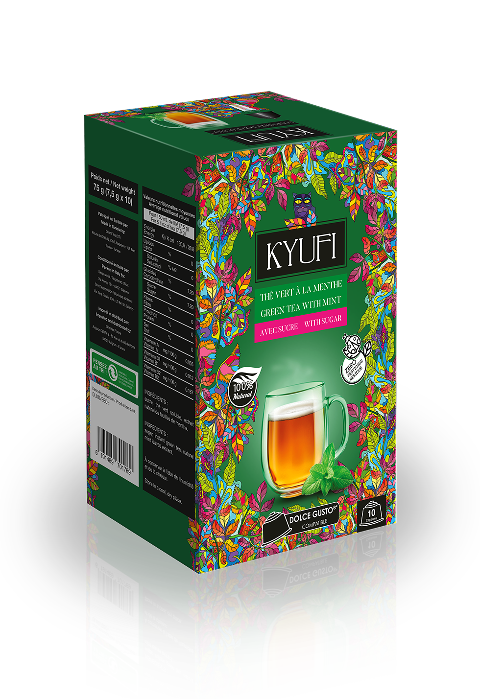 Thé Vert Instantané À La Menthe - Recette Authentique - Compatible Dolce Gusto